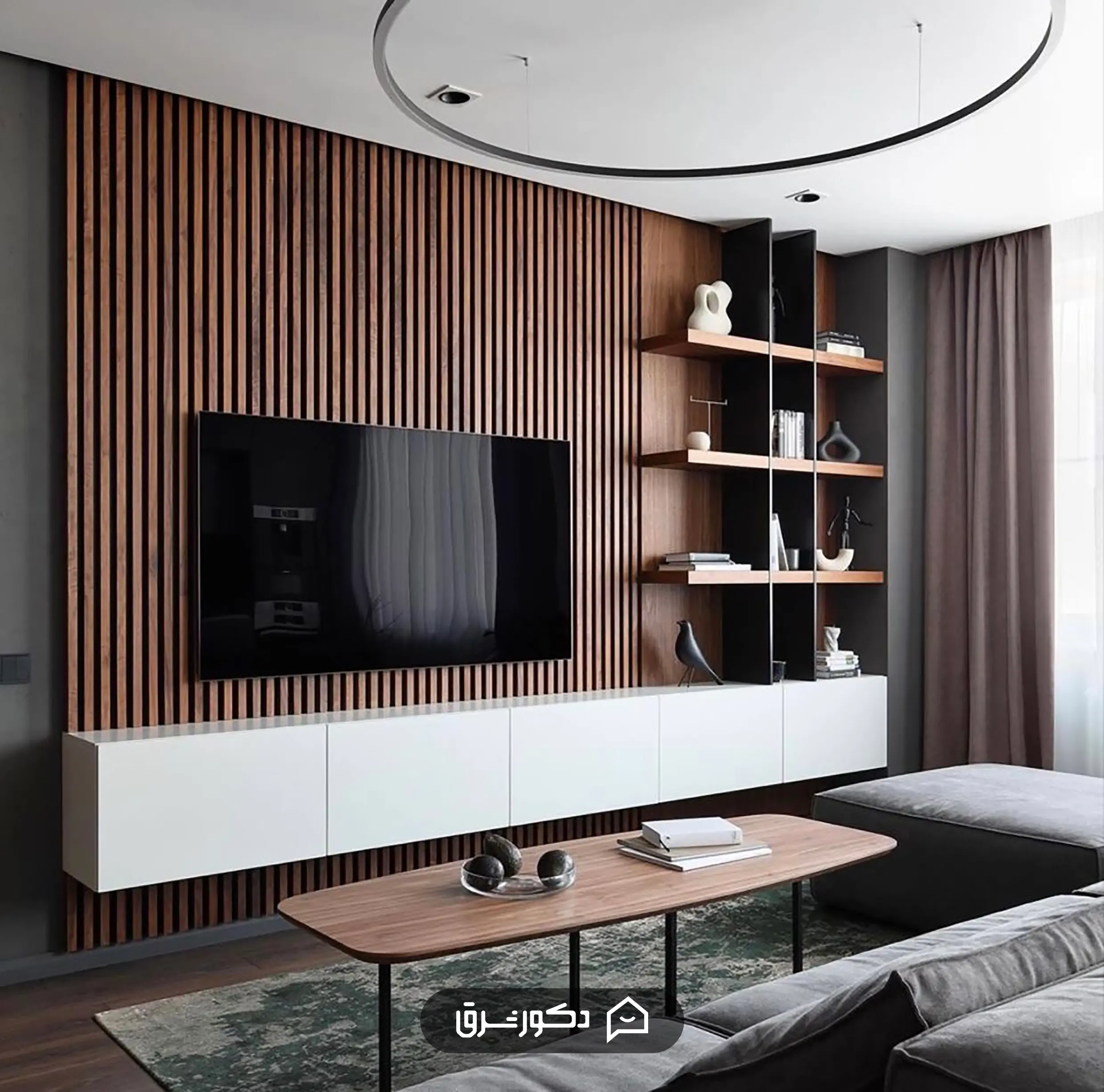 tv-wall-dark-teak