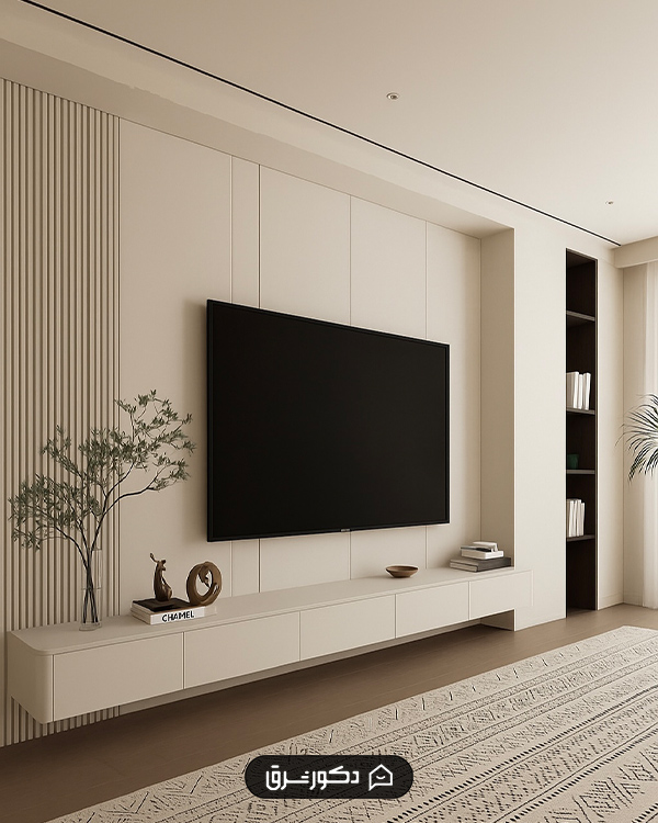 modern white tv wall1
